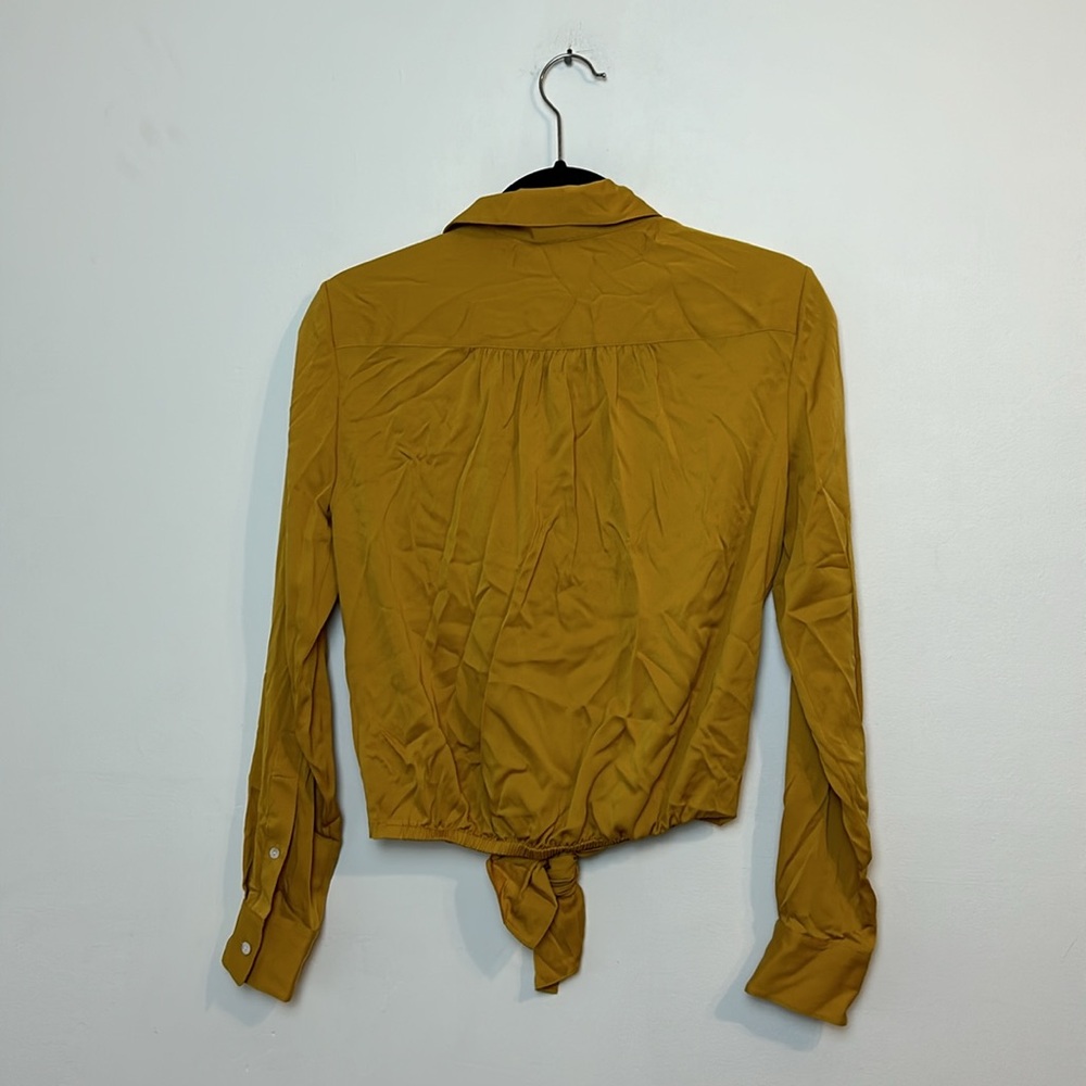 Theory Tie Stretch Silk Shirt - Picture 4 of 6